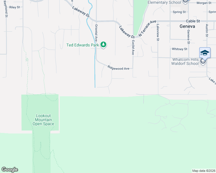 map of restaurants, bars, coffee shops, grocery stores, and more near 1199 Piedmont Place in Bellingham