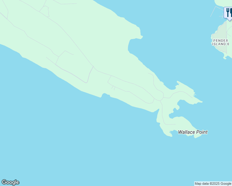 map of restaurants, bars, coffee shops, grocery stores, and more near 7901 Swanson View Drive in Pender Island