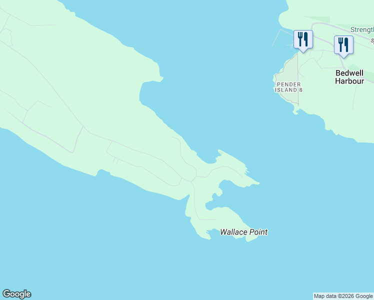 map of restaurants, bars, coffee shops, grocery stores, and more near 7909 Bedwell Drive in Pender Island