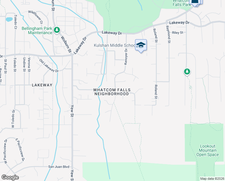 map of restaurants, bars, coffee shops, grocery stores, and more near 2733 Alvarado Drive in Bellingham