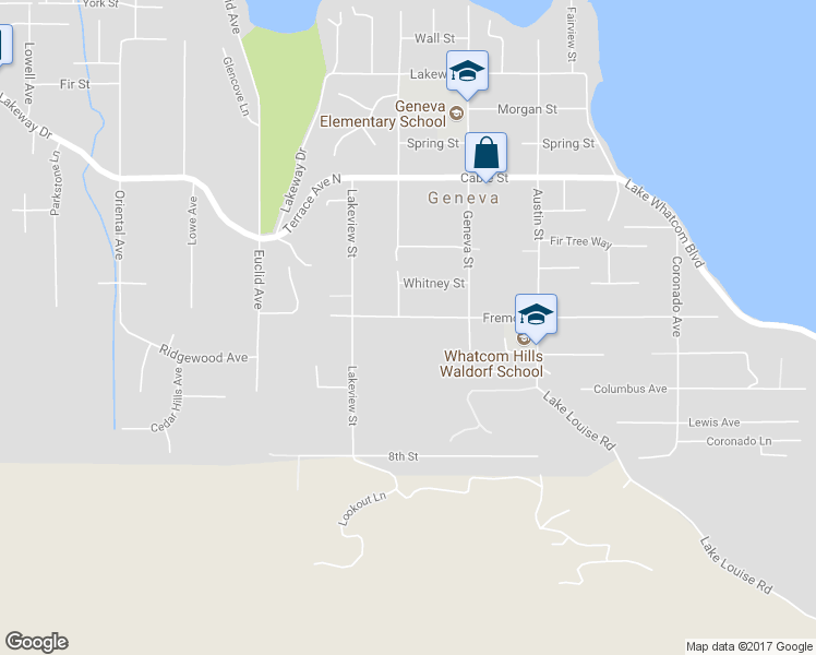 map of restaurants, bars, coffee shops, grocery stores, and more near 4448 Fremont Street in Bellingham