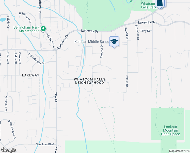 map of restaurants, bars, coffee shops, grocery stores, and more near 1112 Kenoyer Drive in Bellingham