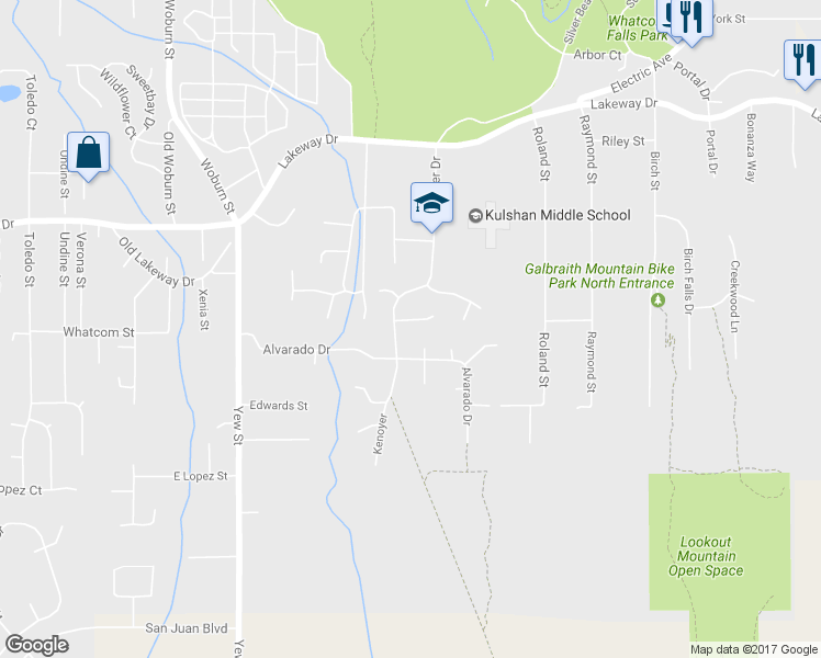map of restaurants, bars, coffee shops, grocery stores, and more near 1112 Kenoyer Drive in Bellingham