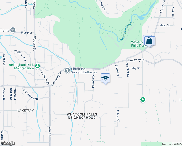 map of restaurants, bars, coffee shops, grocery stores, and more near 2814 Lakeway Drive in Bellingham
