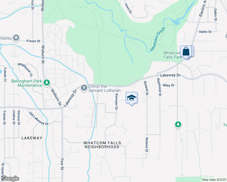map of restaurants, bars, coffee shops, grocery stores, and more near 2814 Lakeway Drive in Bellingham