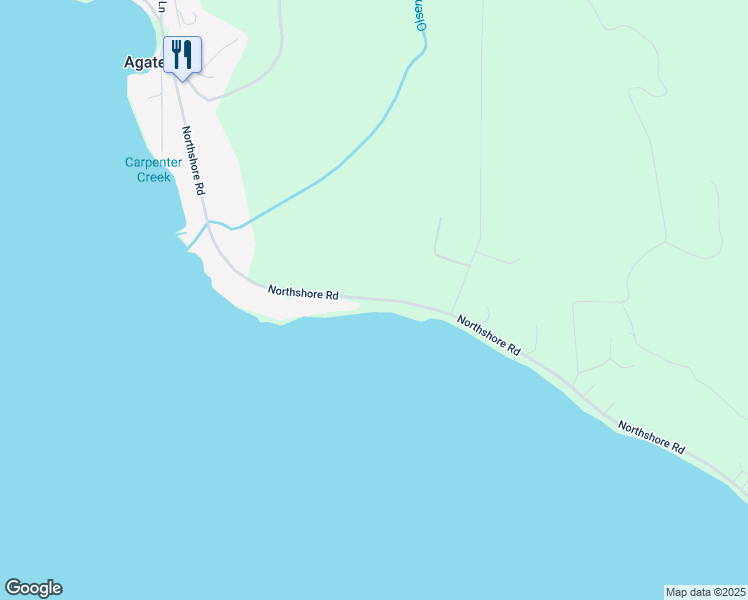 map of restaurants, bars, coffee shops, grocery stores, and more near 2518 North Shore Road in Bellingham