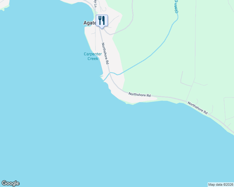 map of restaurants, bars, coffee shops, grocery stores, and more near 2617 Northshore Road in Bellingham