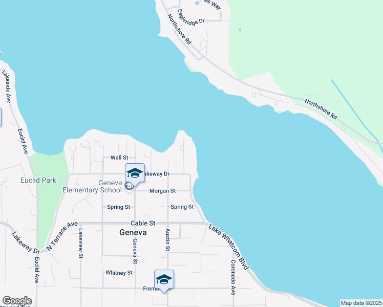 map of restaurants, bars, coffee shops, grocery stores, and more near 1530 Fairview Street in Bellingham