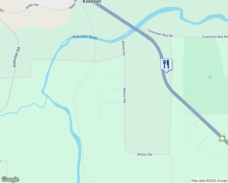 map of restaurants, bars, coffee shops, grocery stores, and more near 4970 Wilson Road in Duncan