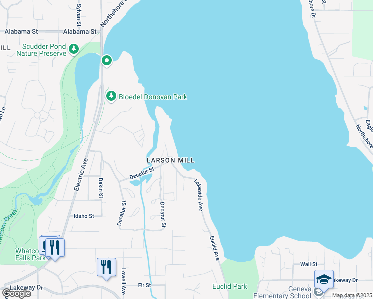 map of restaurants, bars, coffee shops, grocery stores, and more near 1914 Lakeside Avenue in Bellingham