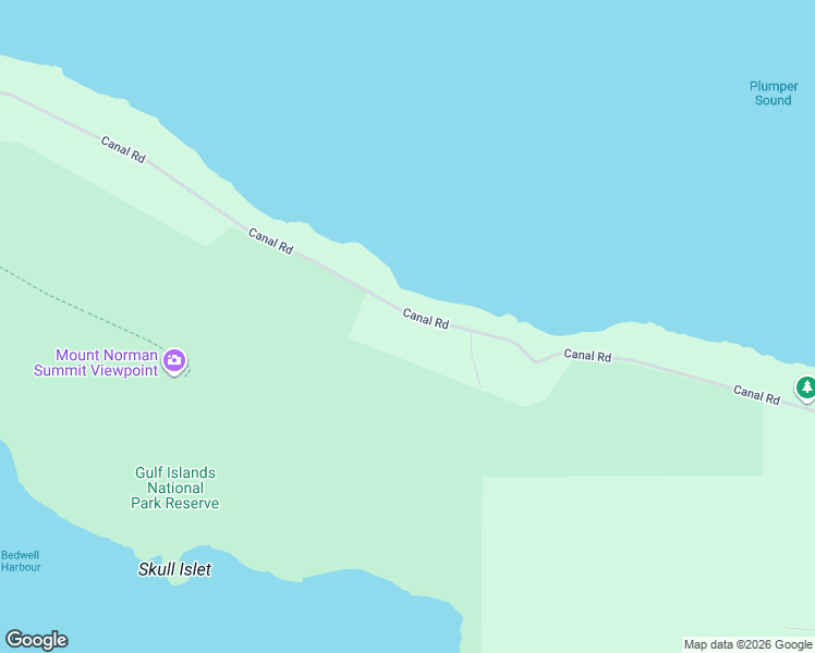 map of restaurants, bars, coffee shops, grocery stores, and more near Canal Road in Pender Island