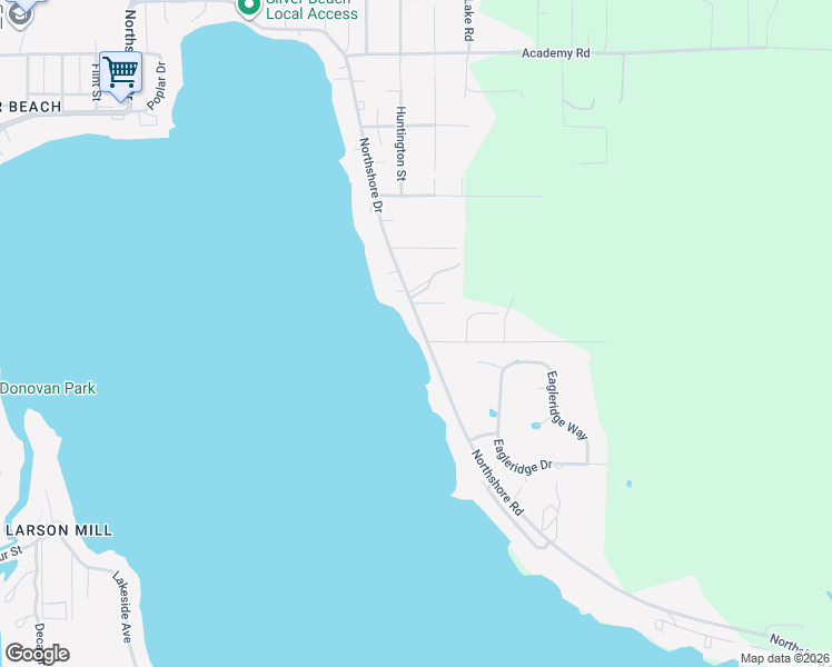 map of restaurants, bars, coffee shops, grocery stores, and more near 1900 East North Street in Bellingham