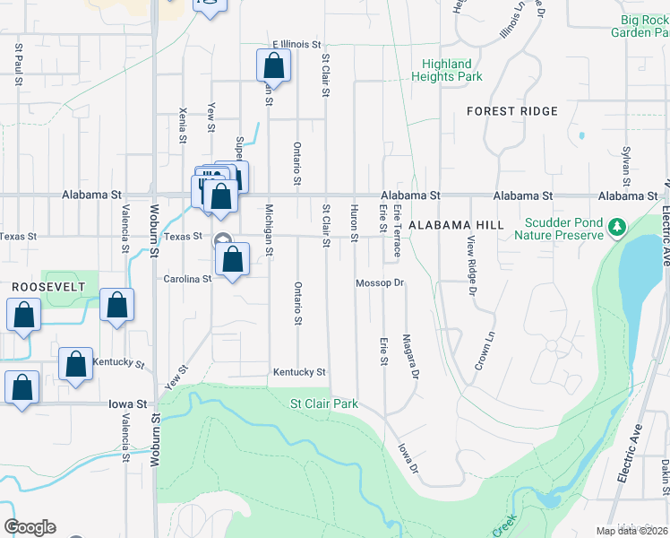 map of restaurants, bars, coffee shops, grocery stores, and more near 2235 Huron Street in Bellingham