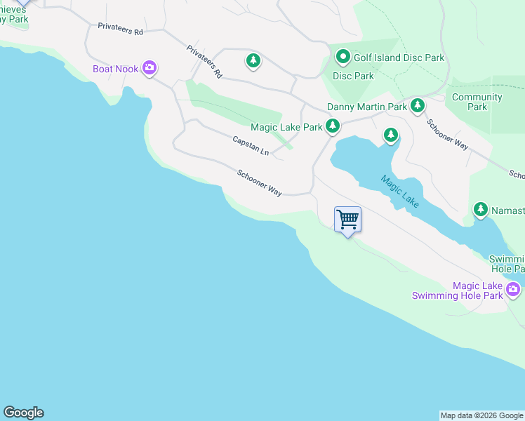 map of restaurants, bars, coffee shops, grocery stores, and more near 38207 Schooner Way in Pender Island