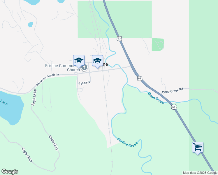 map of restaurants, bars, coffee shops, grocery stores, and more near 169 Meadow Creek Trail in Fortine