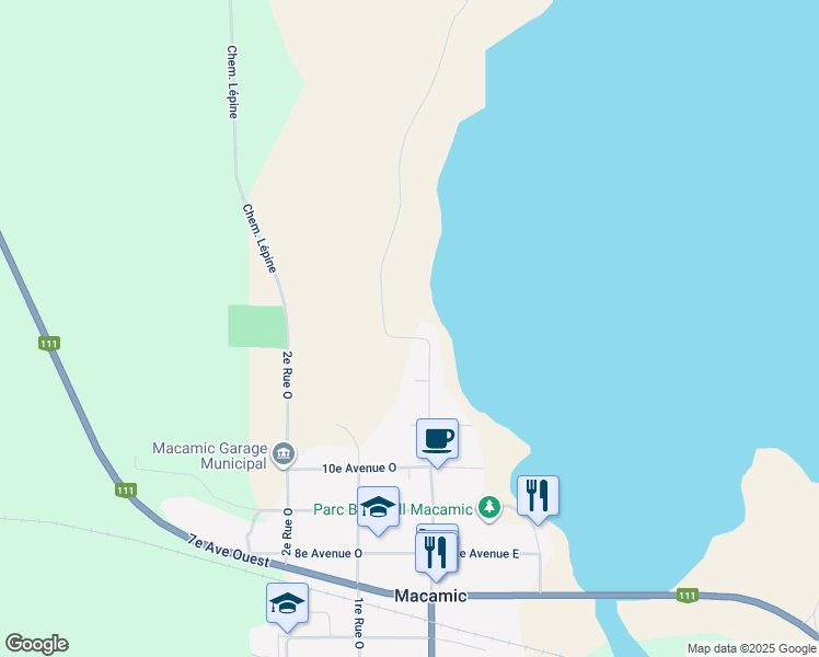 map of restaurants, bars, coffee shops, grocery stores, and more near 3 Rue Fortin-Les-Berges in Macamic