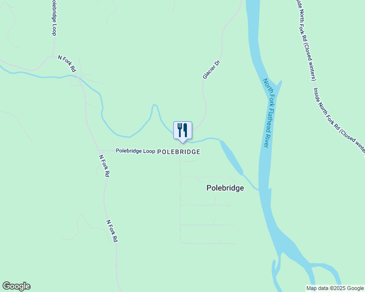 map of restaurants, bars, coffee shops, grocery stores, and more near in West Glacier