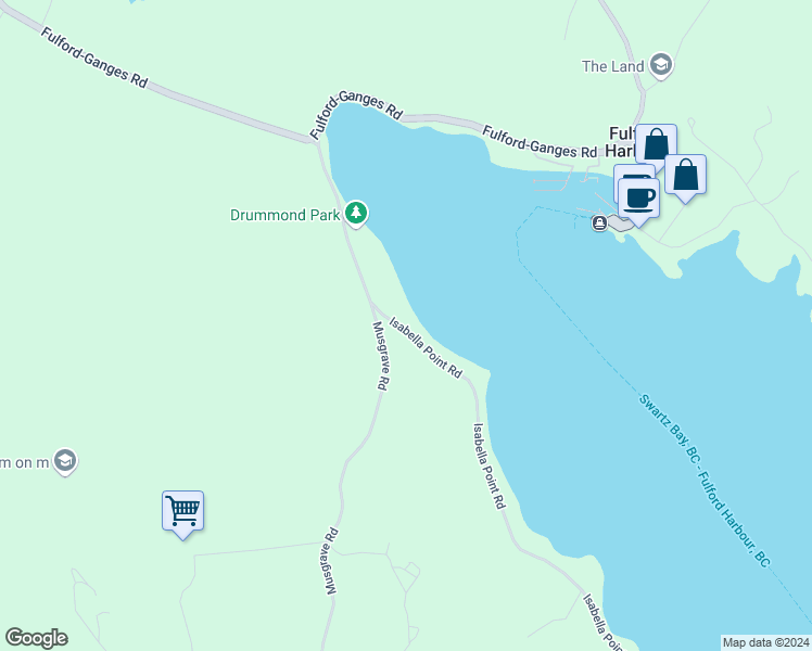 map of restaurants, bars, coffee shops, grocery stores, and more near 221 Isabella Point Road in Capital