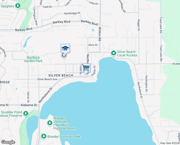 map of restaurants, bars, coffee shops, grocery stores, and more near in Bellingham