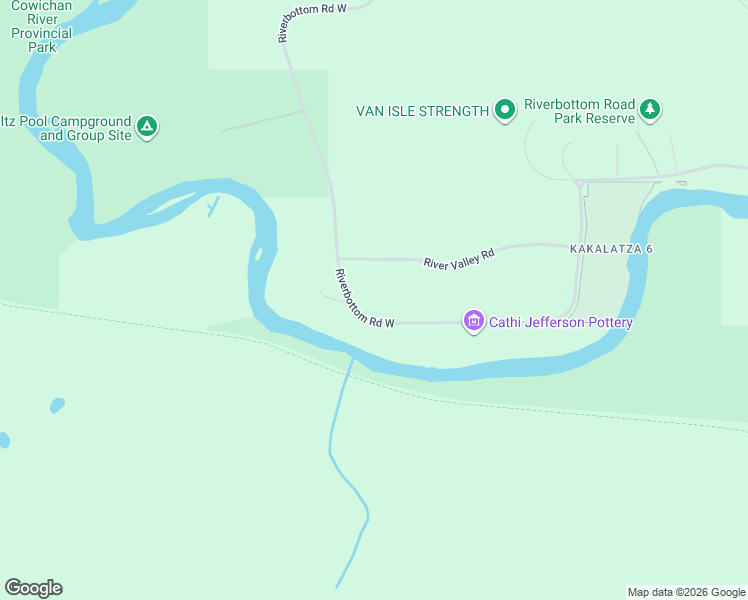 map of restaurants, bars, coffee shops, grocery stores, and more near 5708 River Valley Road in Duncan