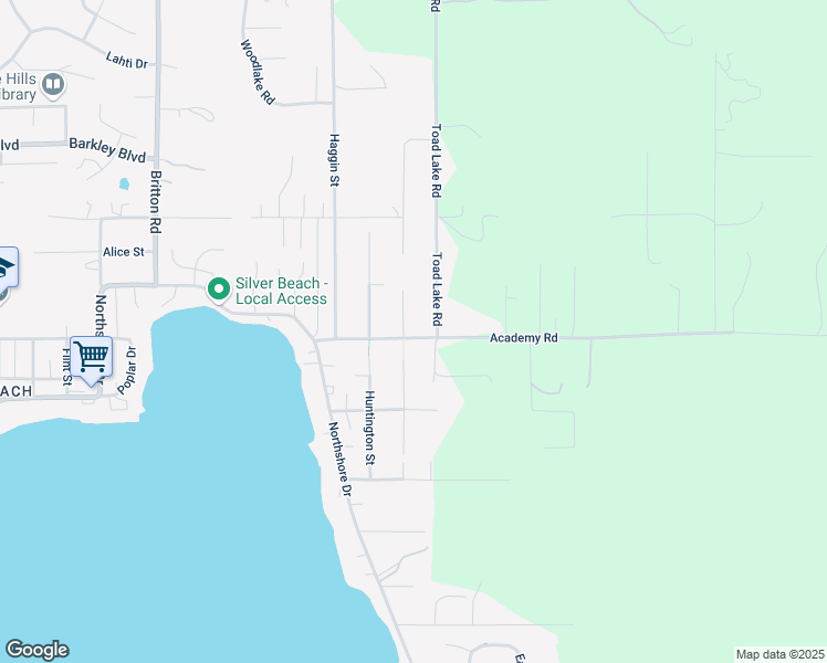 map of restaurants, bars, coffee shops, grocery stores, and more near 5105 Academy Street in Bellingham