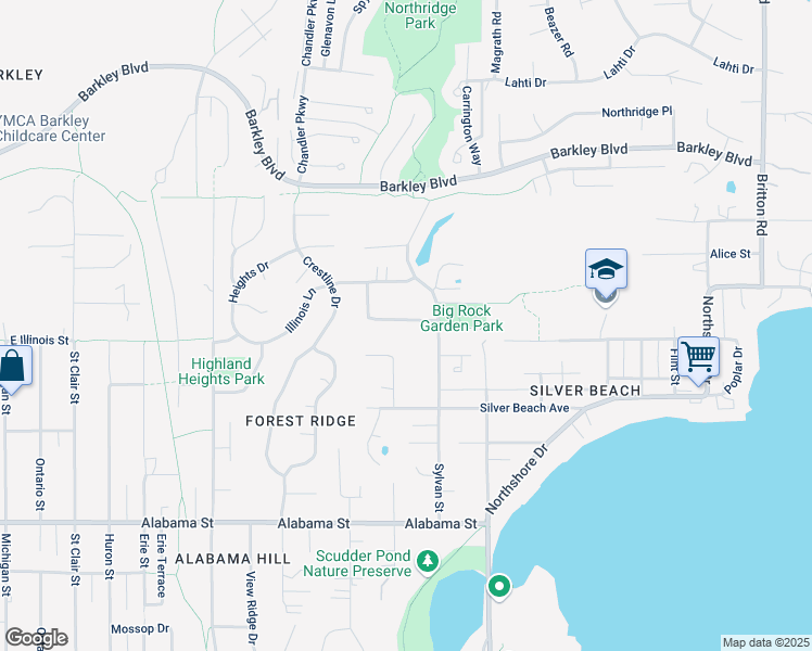 map of restaurants, bars, coffee shops, grocery stores, and more near 3704 Seeley Street in Bellingham
