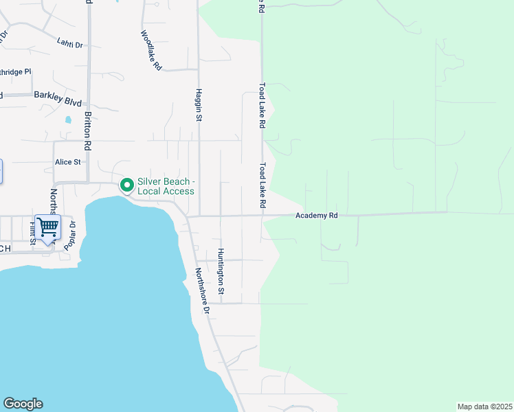 map of restaurants, bars, coffee shops, grocery stores, and more near 5105 Academy Street in Bellingham