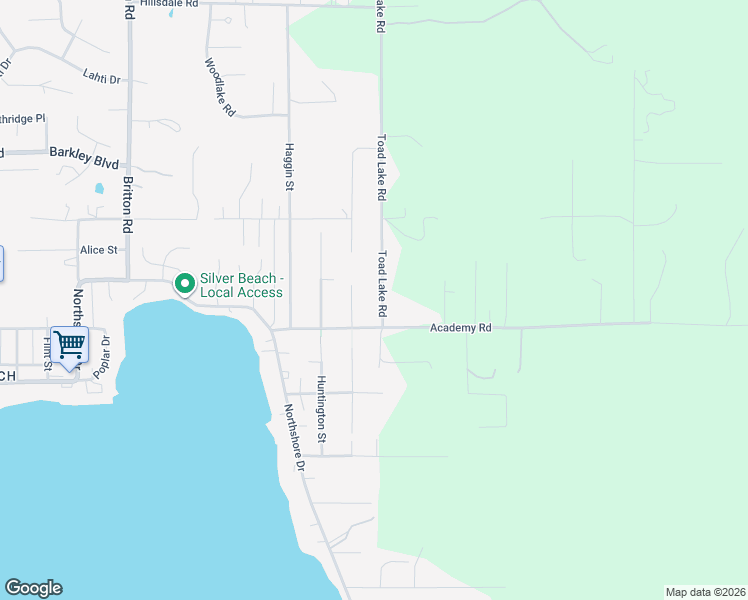map of restaurants, bars, coffee shops, grocery stores, and more near 5105 Academy Street in Bellingham