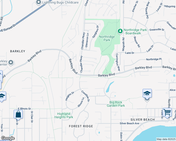 map of restaurants, bars, coffee shops, grocery stores, and more near 3441 Deer Pointe Court in Bellingham