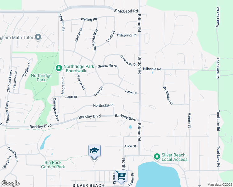 map of restaurants, bars, coffee shops, grocery stores, and more near 1439 Lahti Drive in Bellingham
