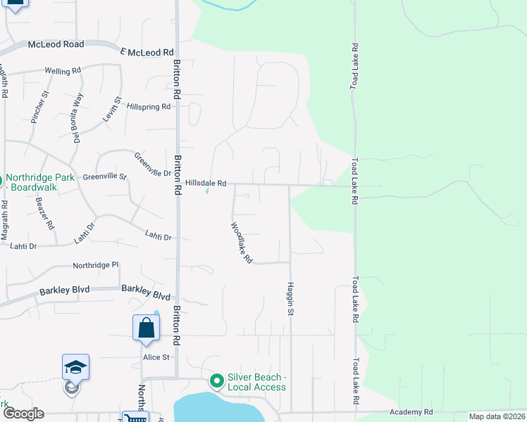 map of restaurants, bars, coffee shops, grocery stores, and more near 1587 Brookedge Court in Bellingham
