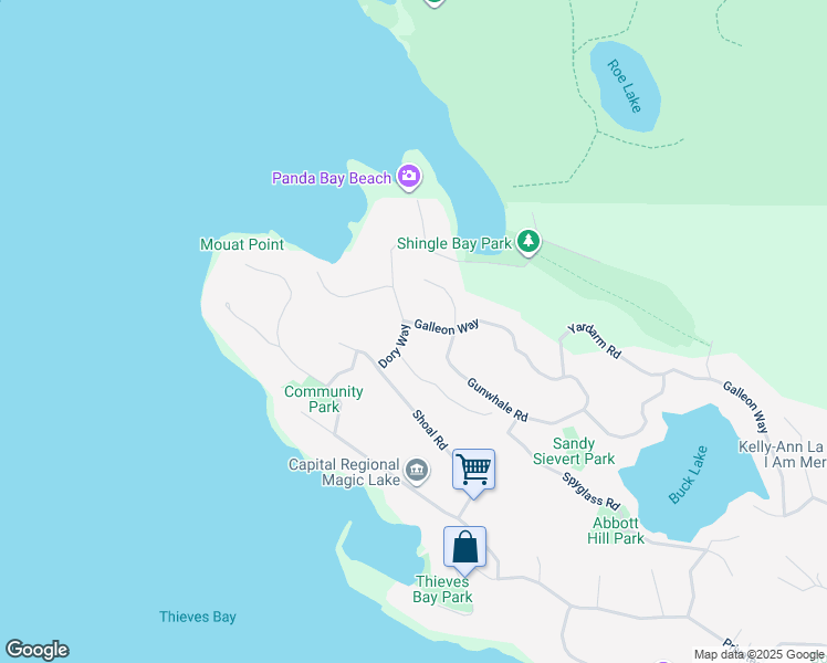map of restaurants, bars, coffee shops, grocery stores, and more near 2609 Dory Way in Pender Island