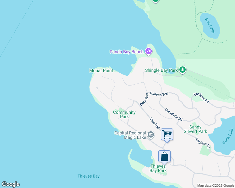 map of restaurants, bars, coffee shops, grocery stores, and more near 1616 Schooner Way in Pender Island