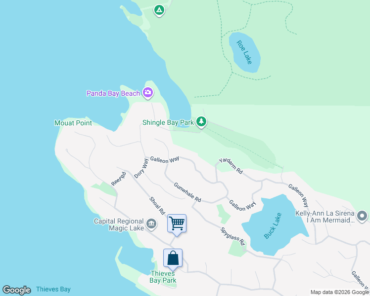 map of restaurants, bars, coffee shops, grocery stores, and more near 2648 Galleon Way in Southern Gulf Islands