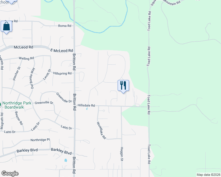 map of restaurants, bars, coffee shops, grocery stores, and more near 3798 Megan Lane in Bellingham