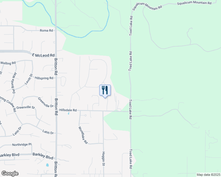 map of restaurants, bars, coffee shops, grocery stores, and more near 1658 Hillsdale Road in Bellingham