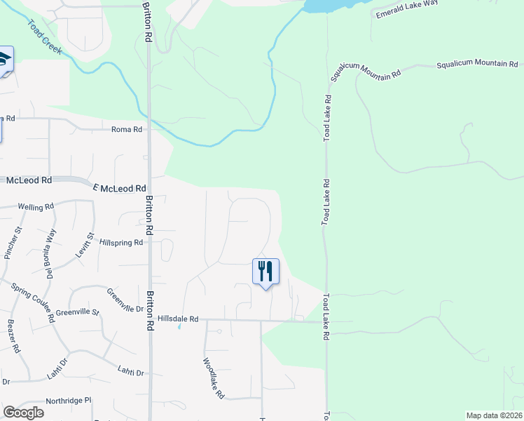 map of restaurants, bars, coffee shops, grocery stores, and more near 3873 Gala Loop in Bellingham