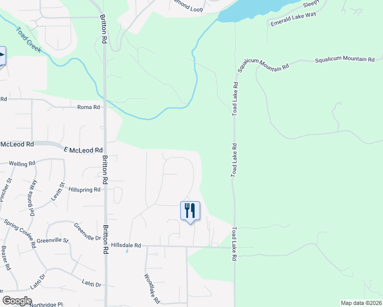 map of restaurants, bars, coffee shops, grocery stores, and more near 3873 Gala Loop in Bellingham