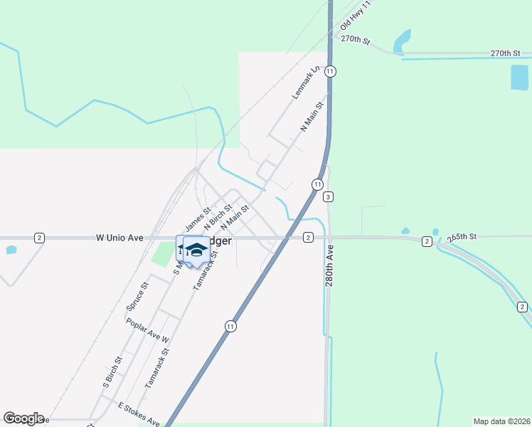 map of restaurants, bars, coffee shops, grocery stores, and more near 204 University Avenue in Badger