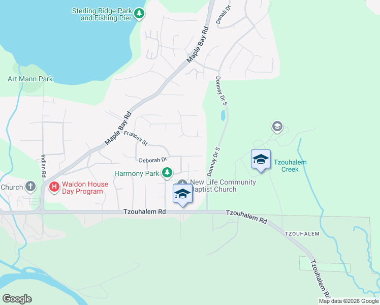 map of restaurants, bars, coffee shops, grocery stores, and more near 1819 Deborah Drive in Duncan