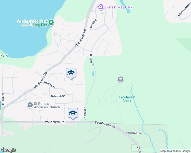 map of restaurants, bars, coffee shops, grocery stores, and more near 5995 Donnay Drive in Duncan