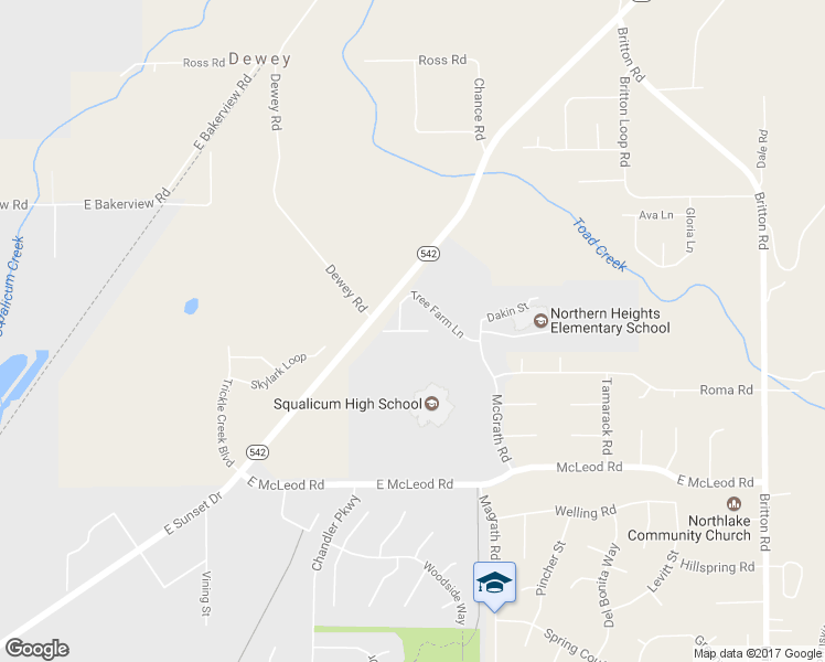 map of restaurants, bars, coffee shops, grocery stores, and more near 3602 Tree Farm Ct in Bellingham