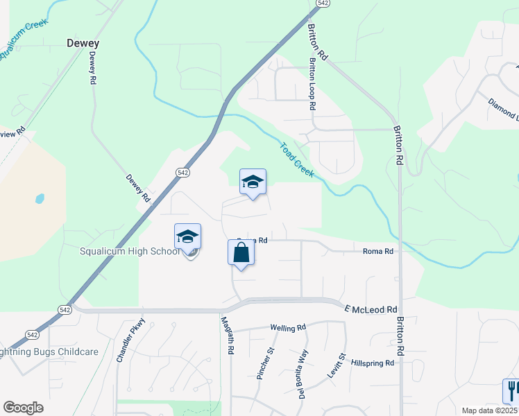 map of restaurants, bars, coffee shops, grocery stores, and more near 4000 Magrath Road in Bellingham