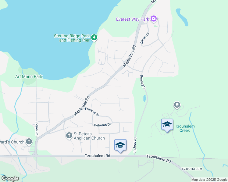 map of restaurants, bars, coffee shops, grocery stores, and more near 1876 Maple Bay Road in Duncan