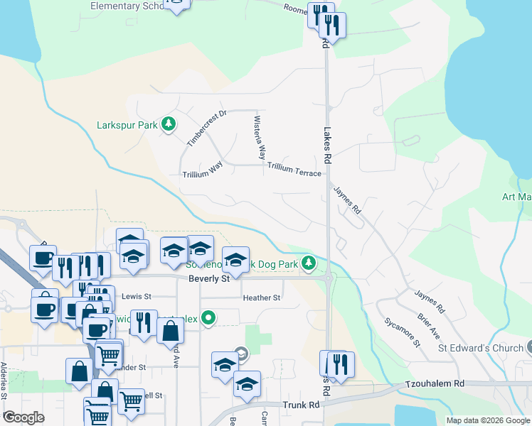 map of restaurants, bars, coffee shops, grocery stores, and more near 2371 Seine Road in Duncan