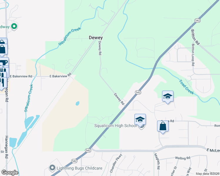 map of restaurants, bars, coffee shops, grocery stores, and more near 3817 East Sunset Drive in Bellingham