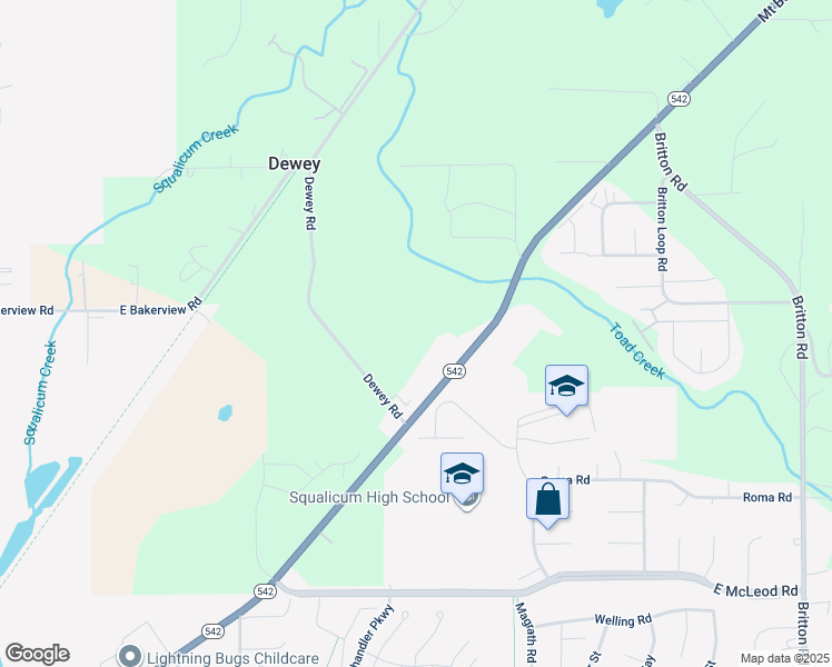 map of restaurants, bars, coffee shops, grocery stores, and more near 3817 East Sunset Drive in Bellingham