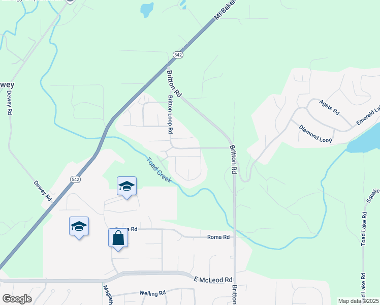 map of restaurants, bars, coffee shops, grocery stores, and more near 4018 Ava Lane in Bellingham