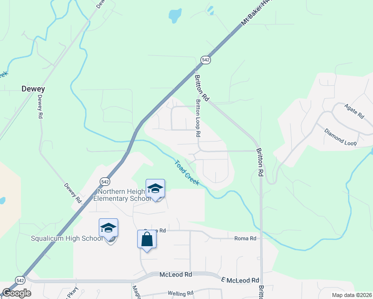 map of restaurants, bars, coffee shops, grocery stores, and more near 4075 Ava Lane in Bellingham