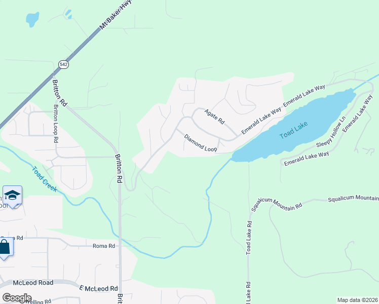 map of restaurants, bars, coffee shops, grocery stores, and more near 4116 Jade Place in Bellingham
